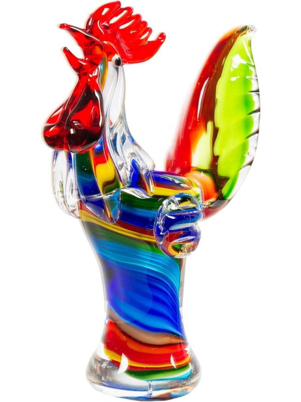 Colorful Rooster Contempo Figurine | Unique Home Decor Accent | Collectible Art